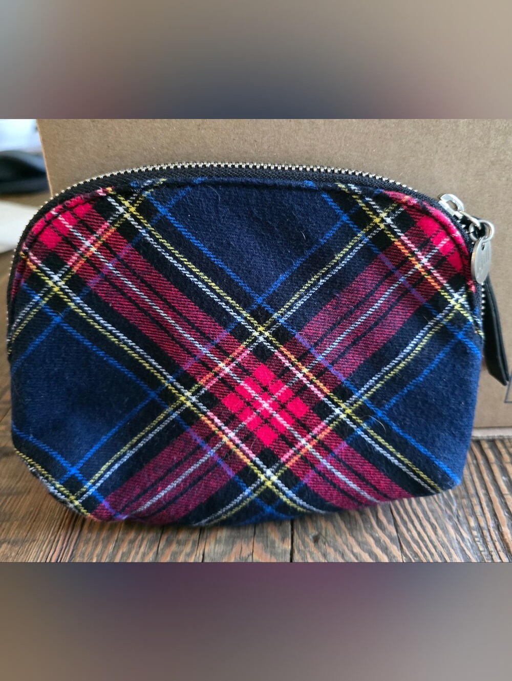 J. Jill Plaid Cosmetic Bag